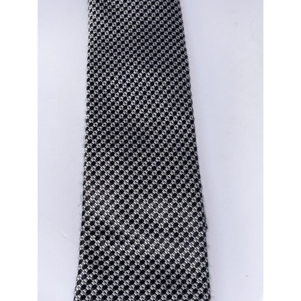 JOS A BANK Men's Black & Silver Silk Necktie Executive Collection Designer - Picture 2 of 5